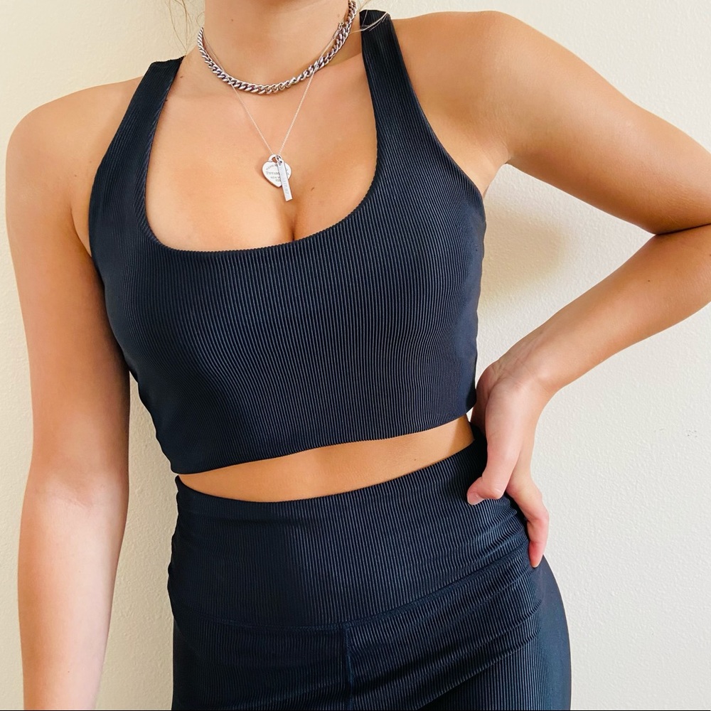 New Sage Collective Kate Ribbed Bra & Leggings Set - Picture 2 of 12